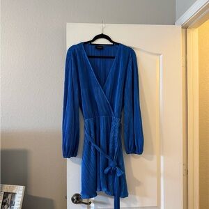 Bardot Blue Wrap Dress